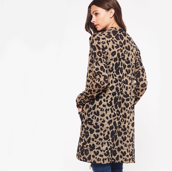 Soft Cozy Leopard Print Long Cardigan - Picture 5 of 7